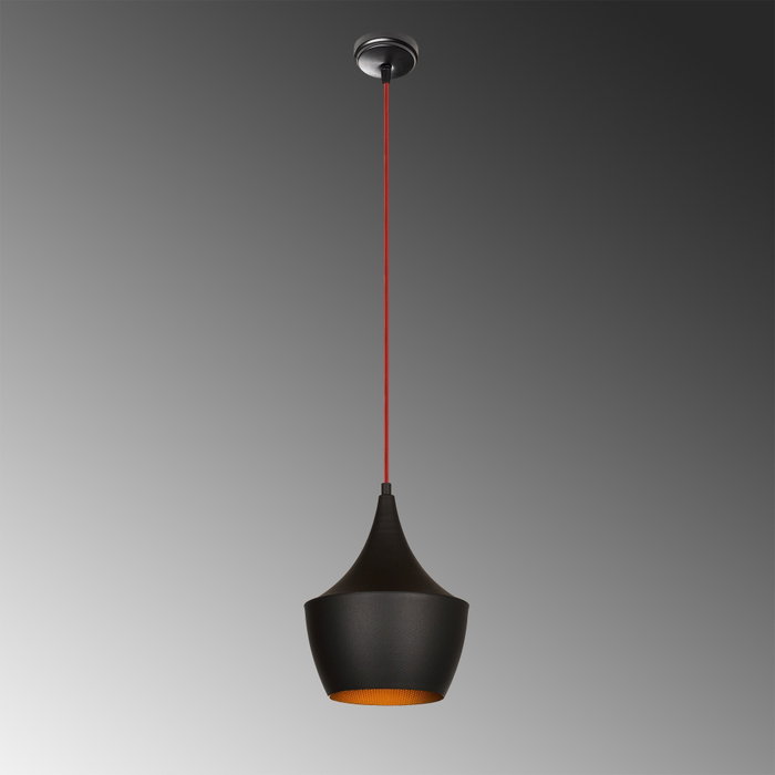 Opviq Elmas - 3551 Lámpara de araña negra y roja